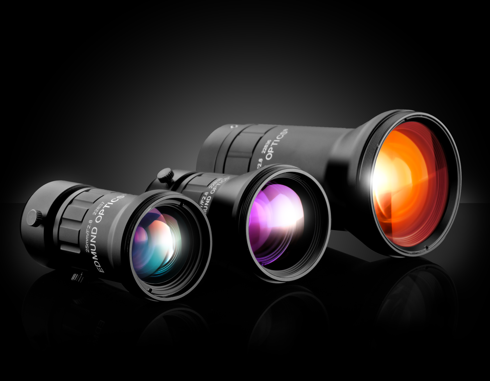 Group shot of fixed focal lenses